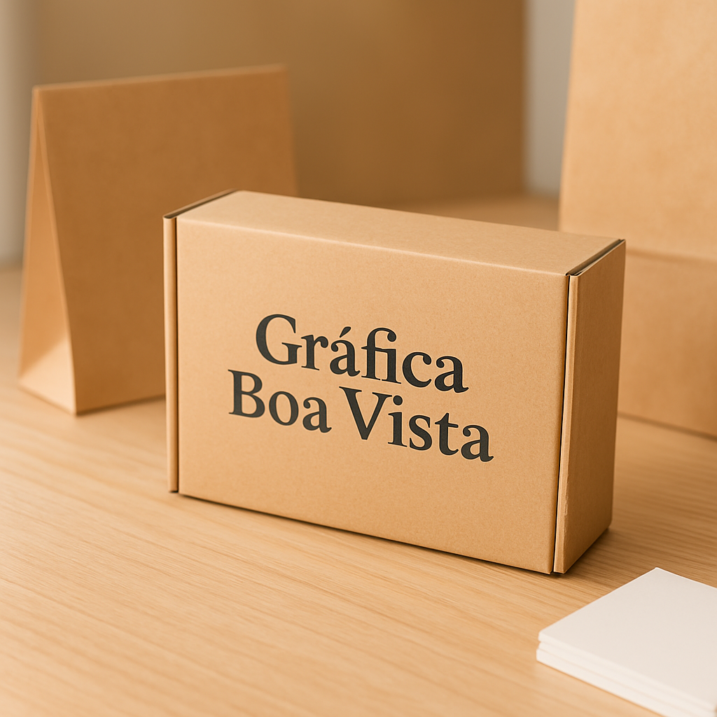 Caixas personalizadas produzidas em gráfica de Curitiba, com acabamento profissional e pronta para orçamento