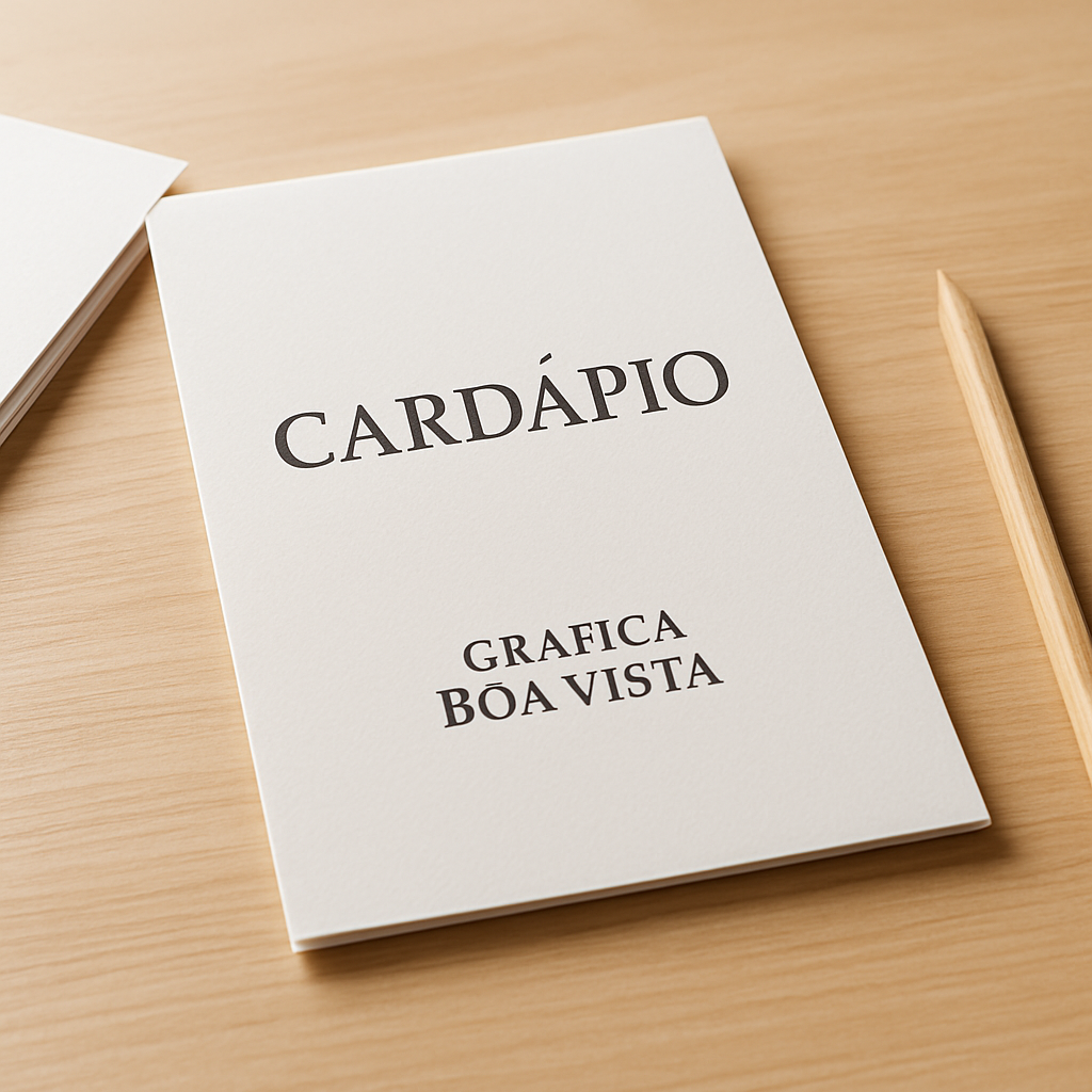 Cardápio para restaurante impresso em mesa de restaurante moderno