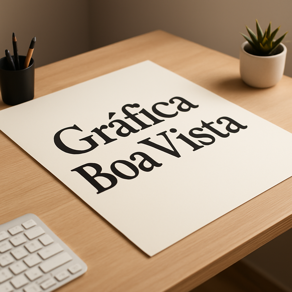 Cartaz A2 sendo avaliado em gráfica profissional em Curitiba