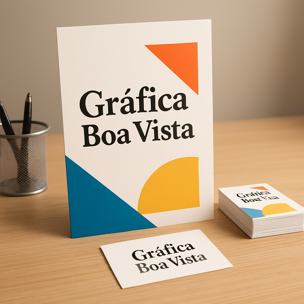 Foto de cartazes promocionais em ambiente de gráfica, em Curitiba, com foco em comunicação visual para vendas
