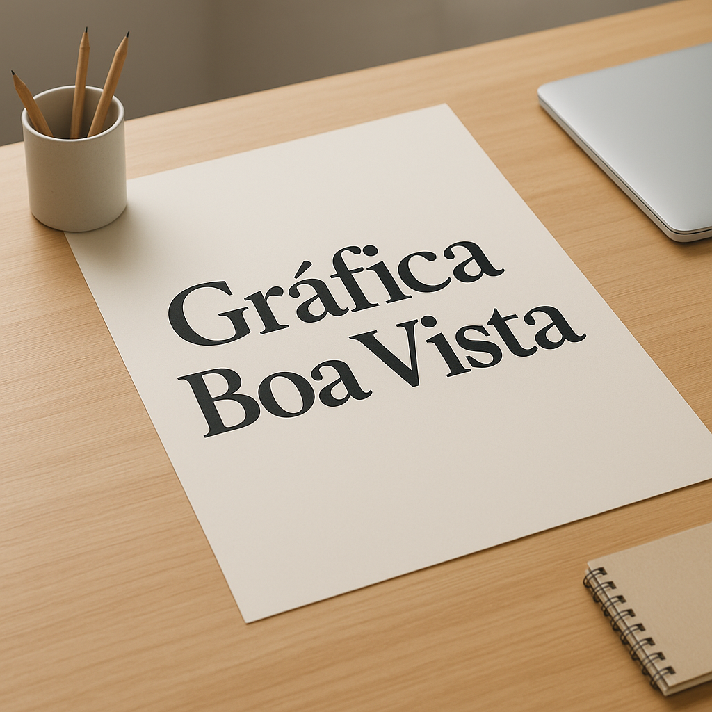 Cartaz A2 exposto em vitrine de loja, com visual profissional e cores vibrantes
