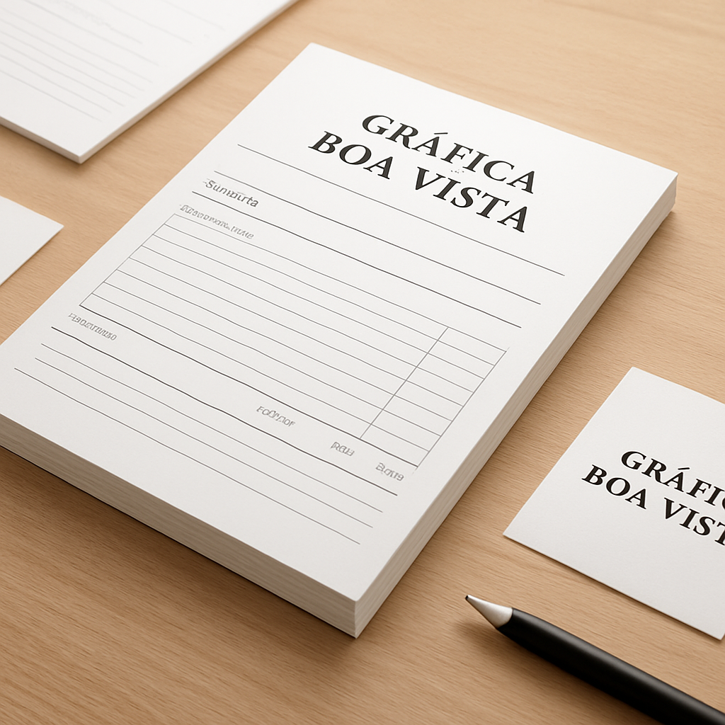 Comandas personalizadas em uma gráfica de Curitiba, com visual profissional e foco em materiais e acabamento