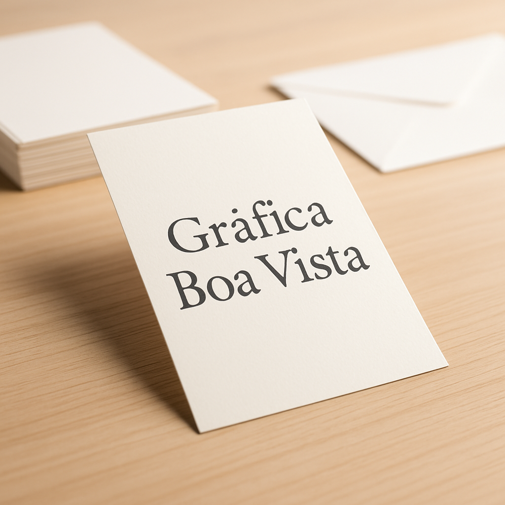 Convite de aniversário impresso em mesa decorada, com visual elegante e acabamento profissional