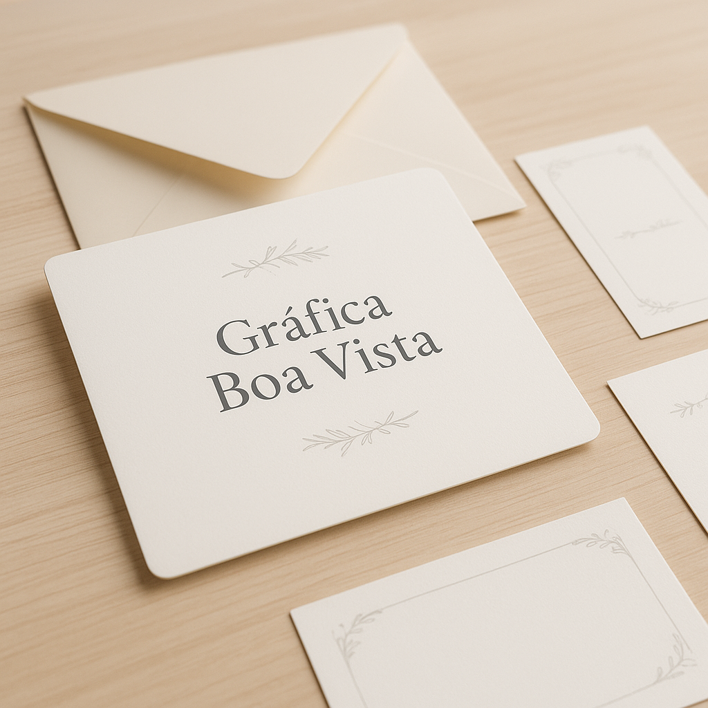 Convites de casamento elegantes sobre mesa com papel texturizado