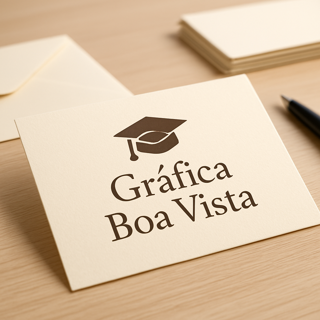Convites de formatura em uma gráfica de Curitiba, com acabamento elegante e ambiente profissional