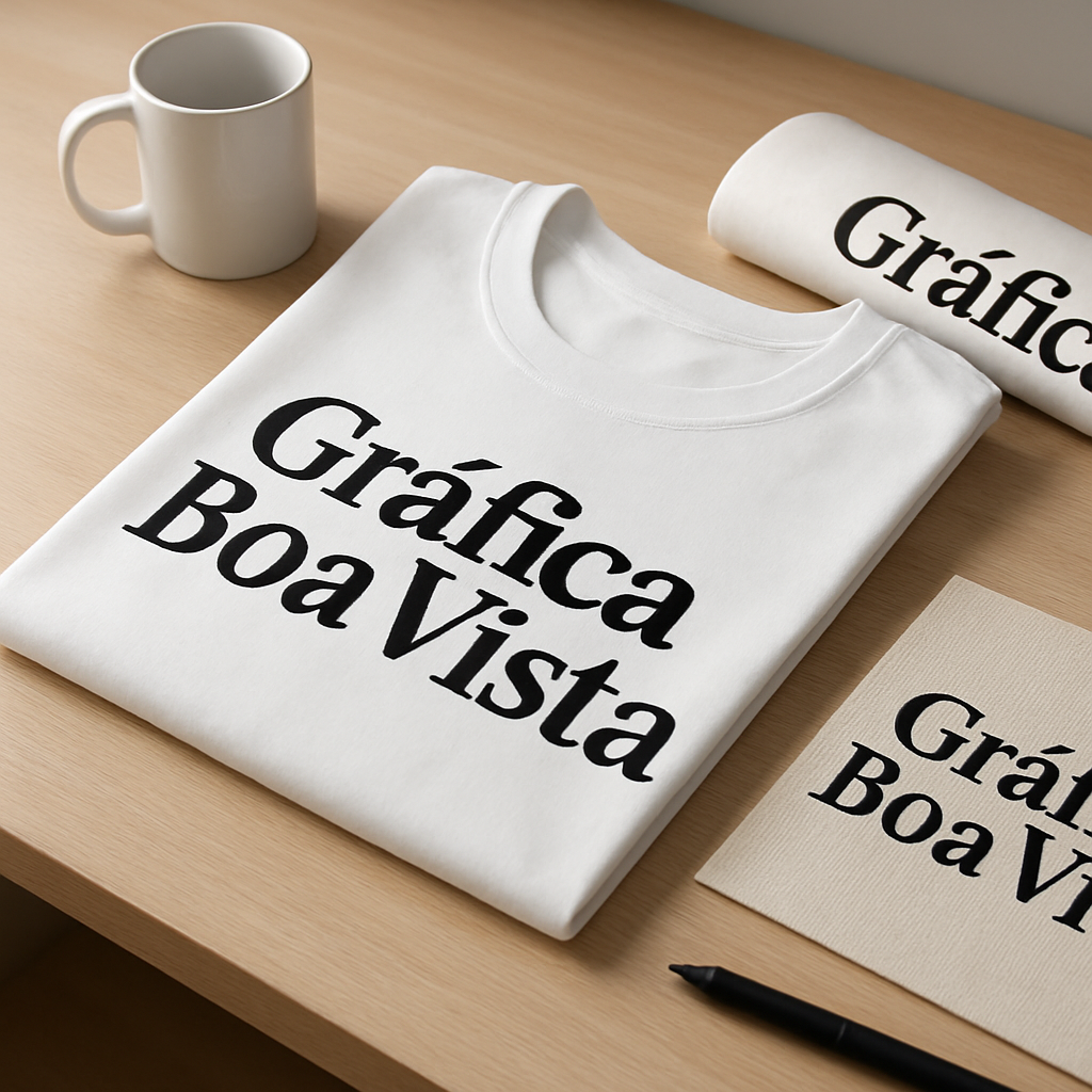 Folha de DTF Têxtil em uma gráfica de Curitiba, com cores vivas e ambiente profissional