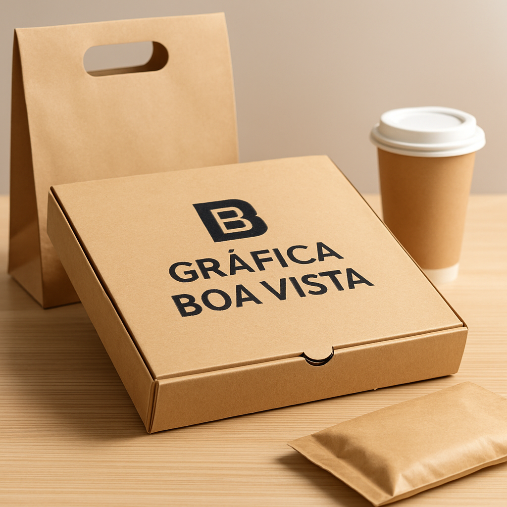 Embalagens para delivery personalizadas em Curitiba em uma gráfica profissional