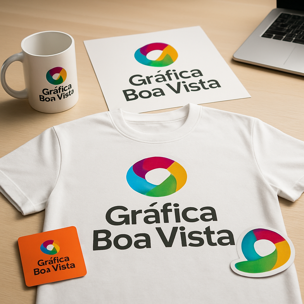 Recepção de clínica com itens personalizados em DTF UV e visual profissional