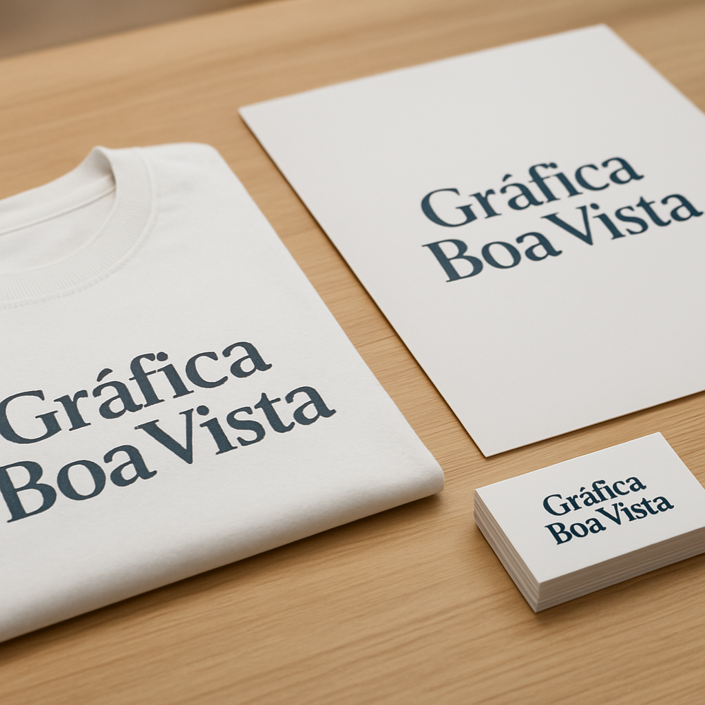 Recepção de clínica com itens personalizados em DTF UV e visual profissional