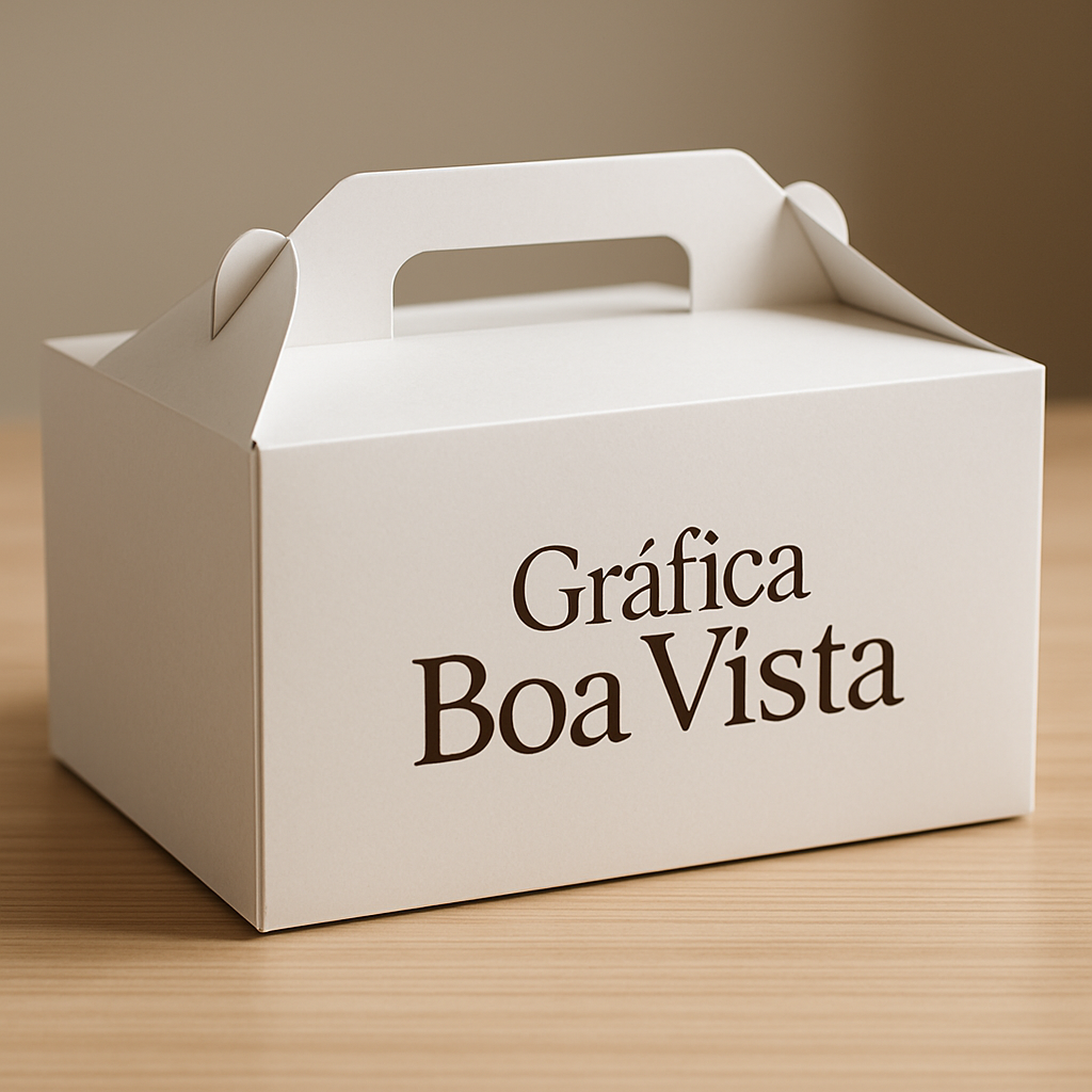 Caixas para bolo personalizadas em uma gráfica de Curitiba, com amostras de embalagem e acabamento profissional
