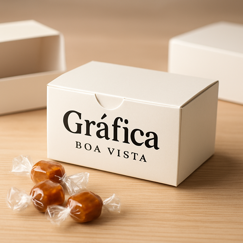 Caixa para doces personalizada em Curitiba, com visual elegante e acabamento profissional