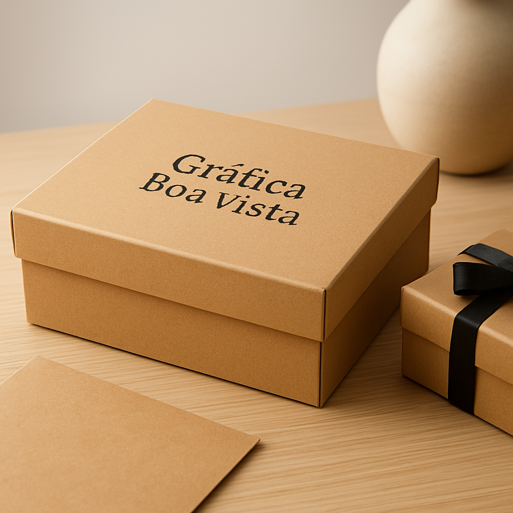 Caixas para presente personalizadas em uma gráfica de Curitiba, prontas para envio ou retirada