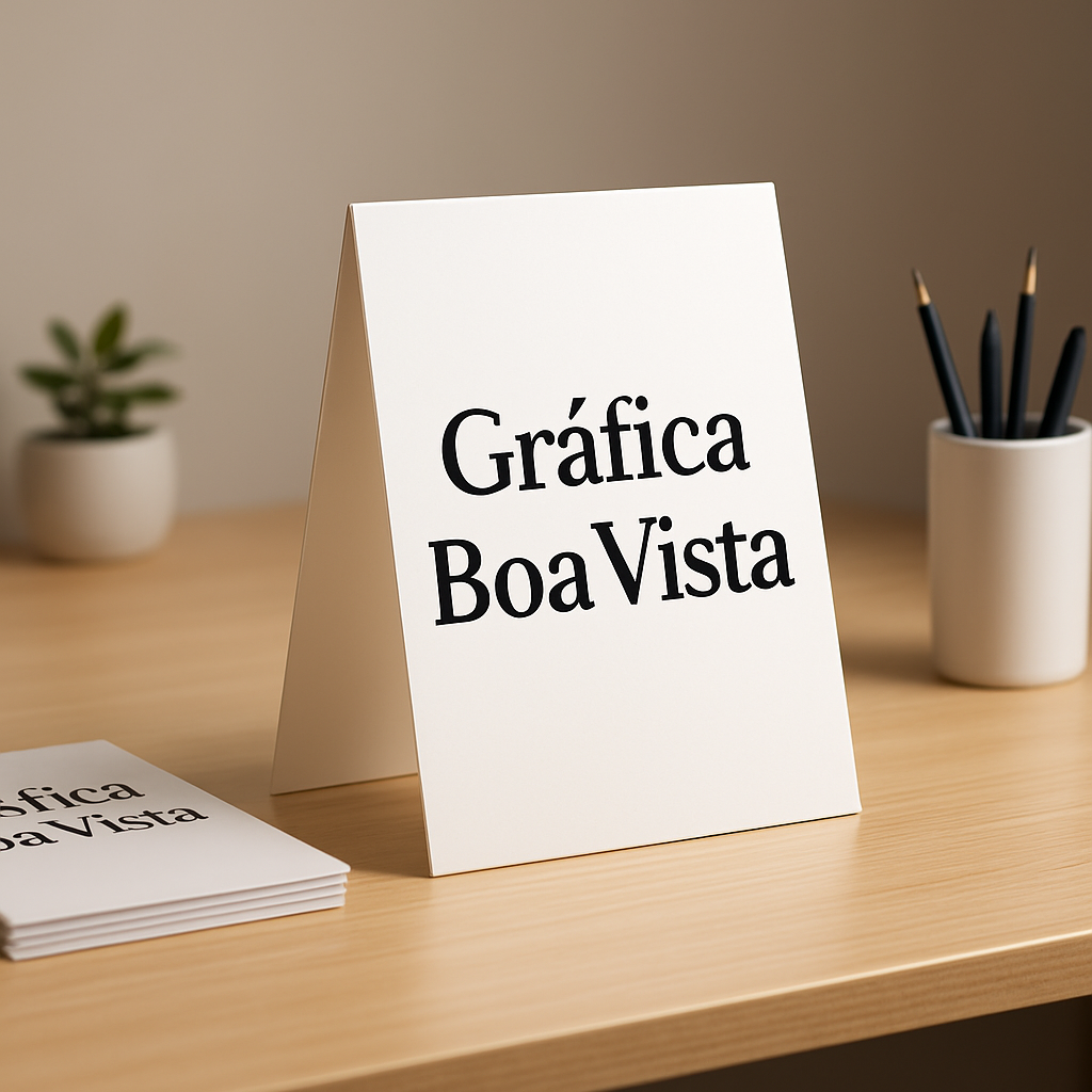 Cavalete personalizado em Curitiba em ambiente comercial, com estrutura de madeira e visual profissional