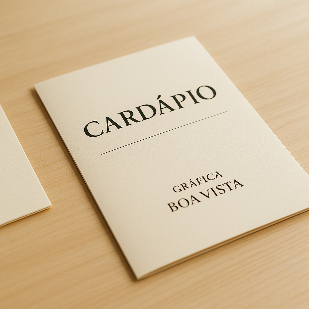 Amostras de cardápio impressas em gráfica profissional em Curitiba