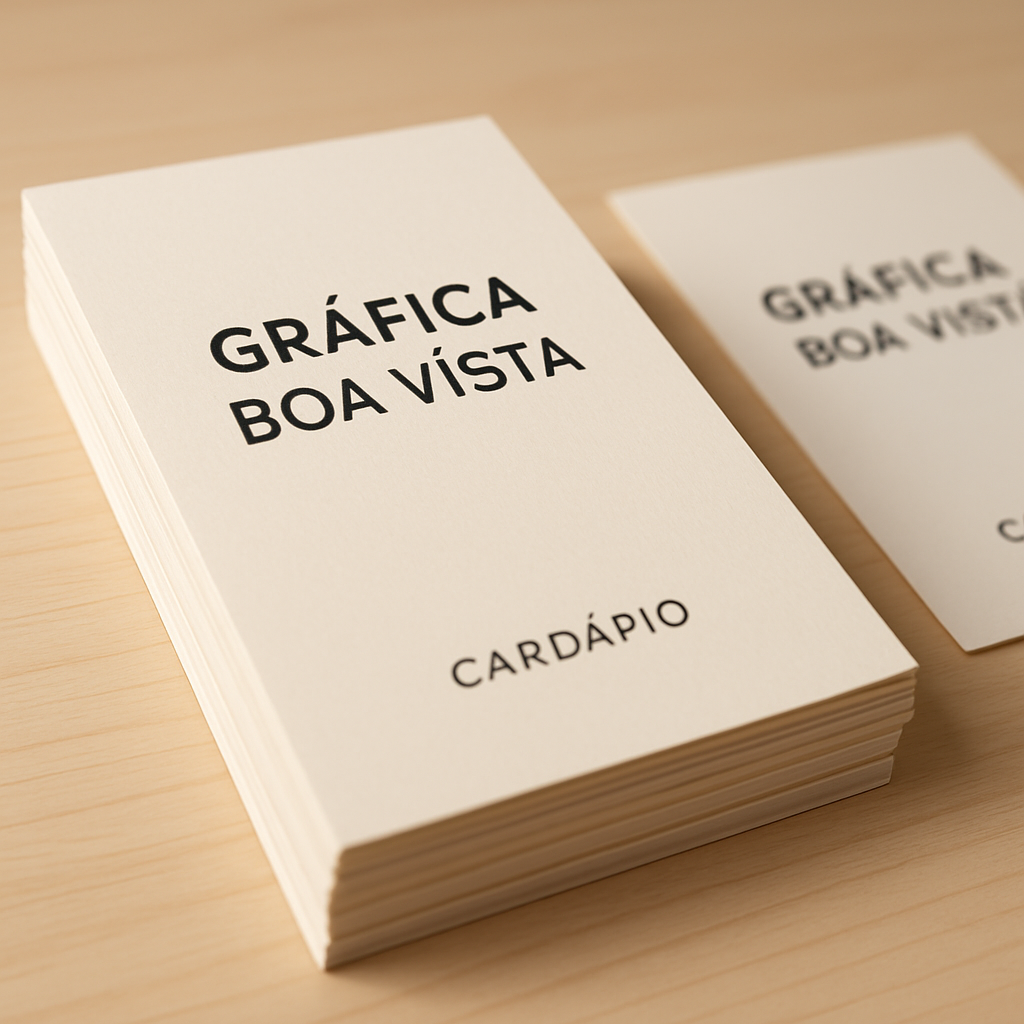 Amostras de cardápio impressas em gráfica profissional em Curitiba