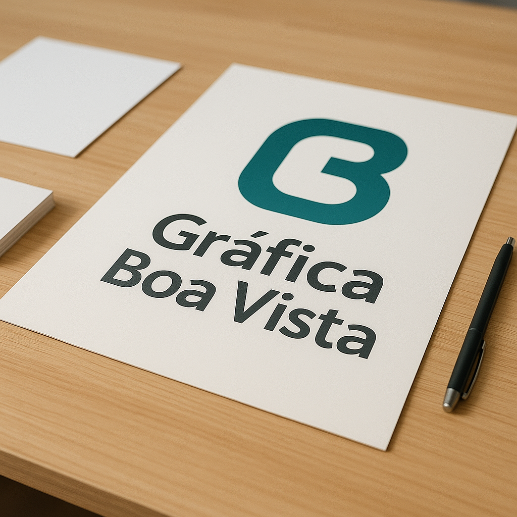 Cartaz sendo conferido em uma gráfica em Curitiba antes da impressão