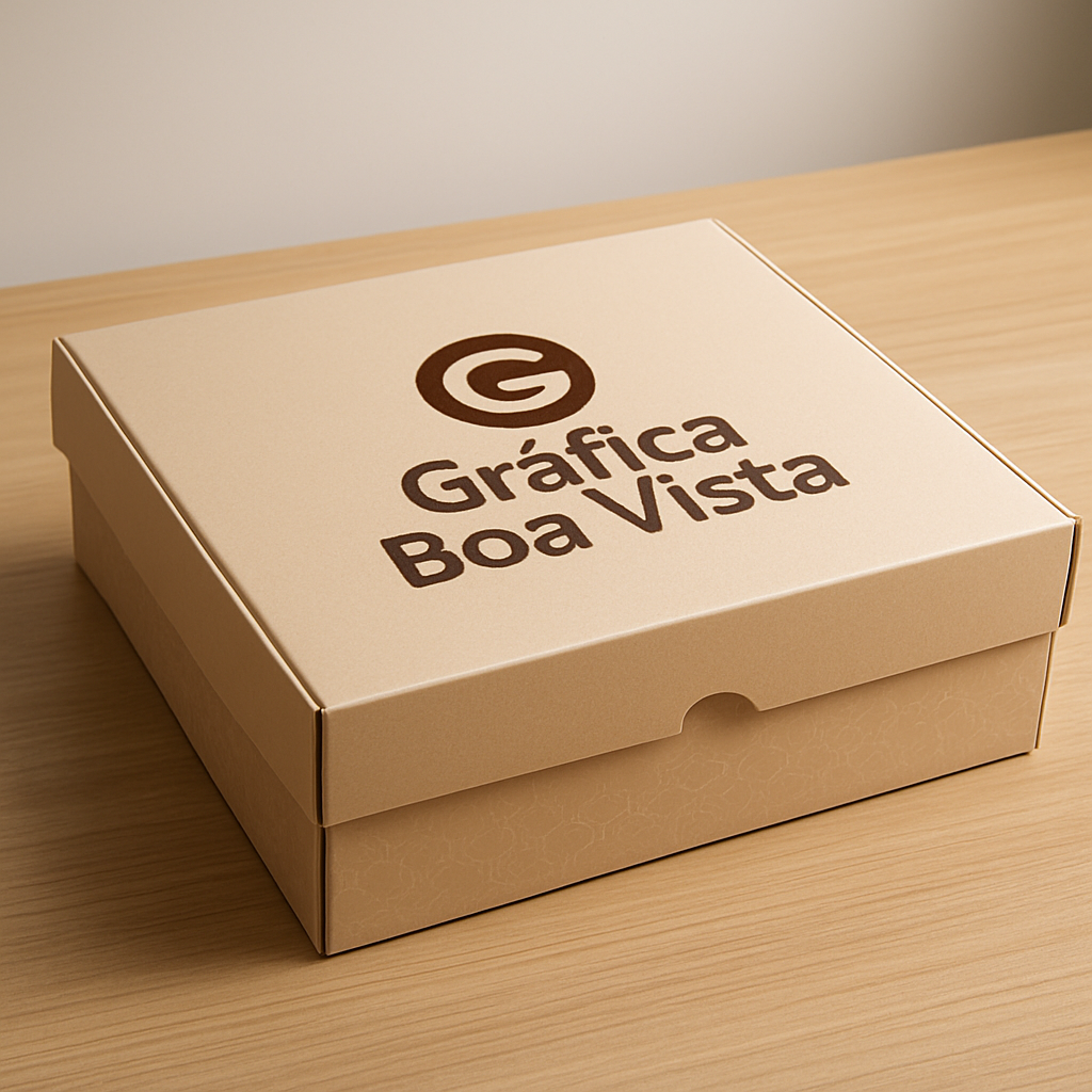 Caixas para bolo personalizadas em ambiente de gráfica em Curitiba, prontas para produção e envio
