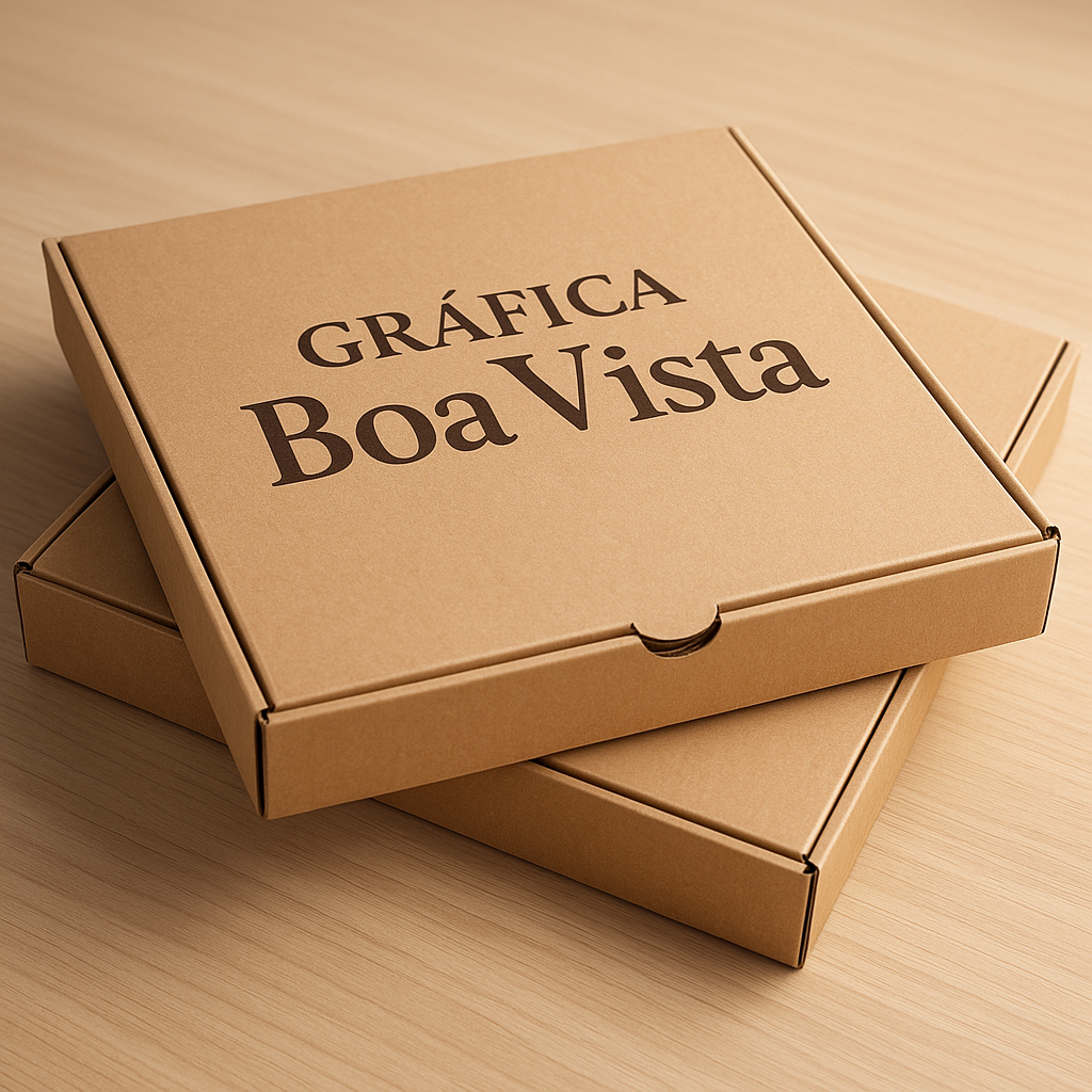 Caixas de pizza personalizadas em uma gráfica em Curitiba, prontas para orçamento e produção