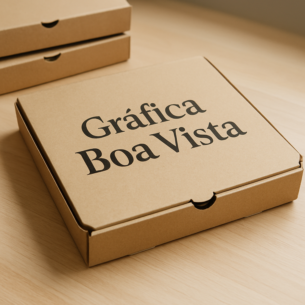 Caixas de pizza personalizadas em uma gráfica em Curitiba, prontas para orçamento e produção