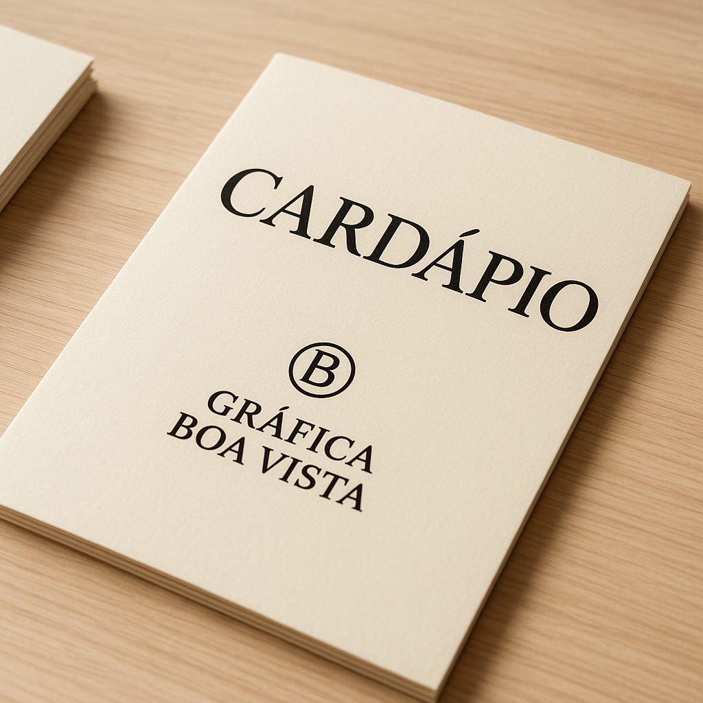 Gráfica em Curitiba preparando impressão de cardápio para restaurante