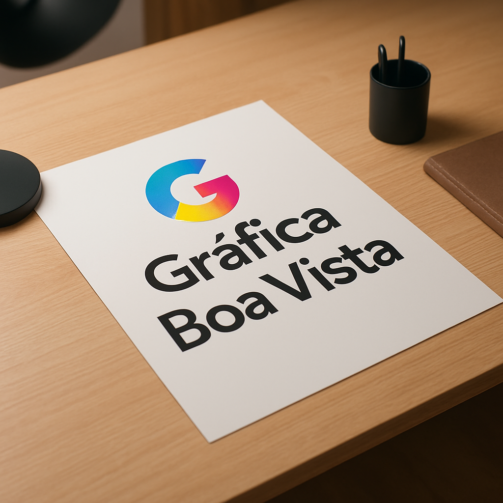 Cartazes A3 impressos em uma gráfica de Curitiba, com aparência profissional e ambiente de produção gráfica