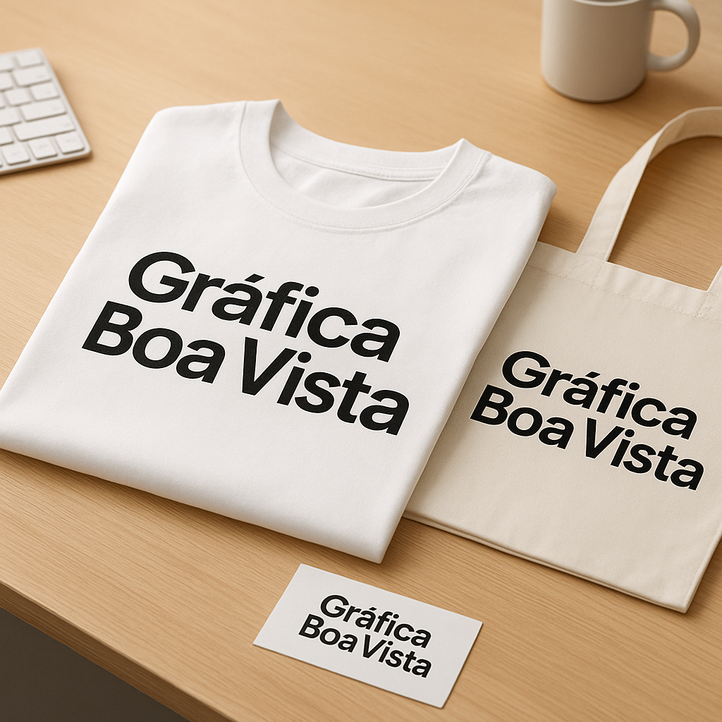 Ambiente de produção de DTF Têxtil com impressões coloridas em uma gráfica em Curitiba