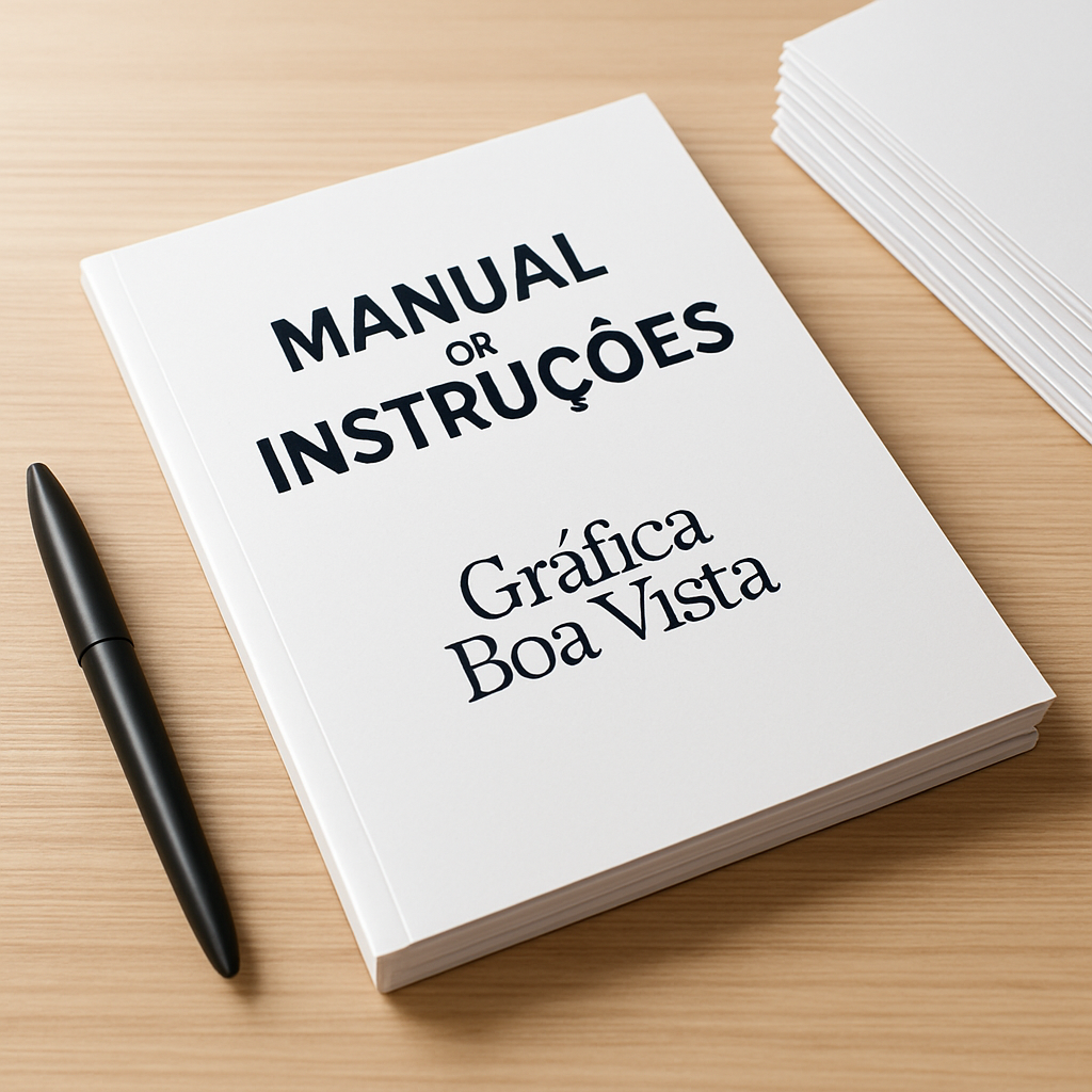 Manual de Instruções em produção na Gráfica Boa Vista, em Curitiba/PR