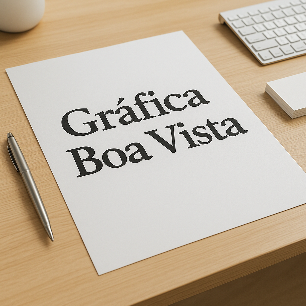 Cartaz A3 exposto na recepção de uma clínica moderna, com ambiente limpo e profissional