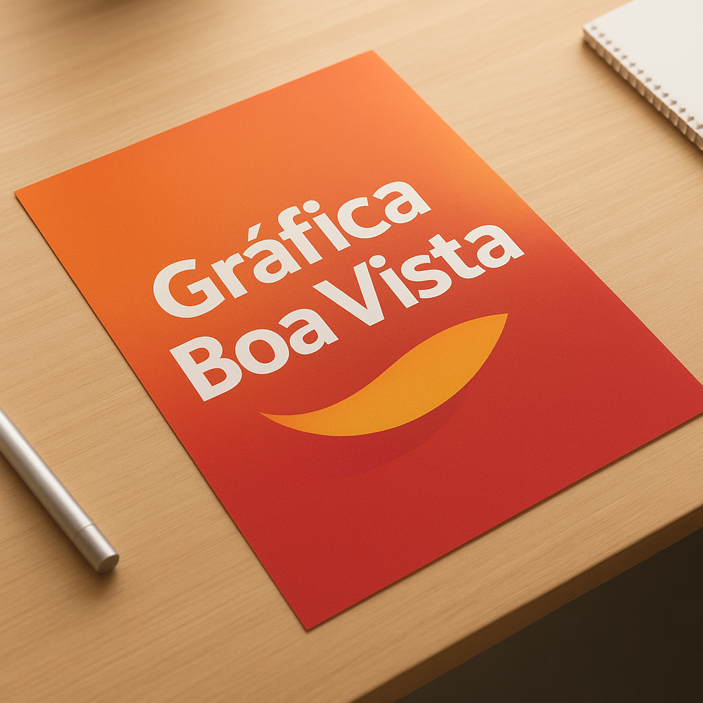 Cartaz promocional em clínica moderna, destacando comunicação visual na recepção