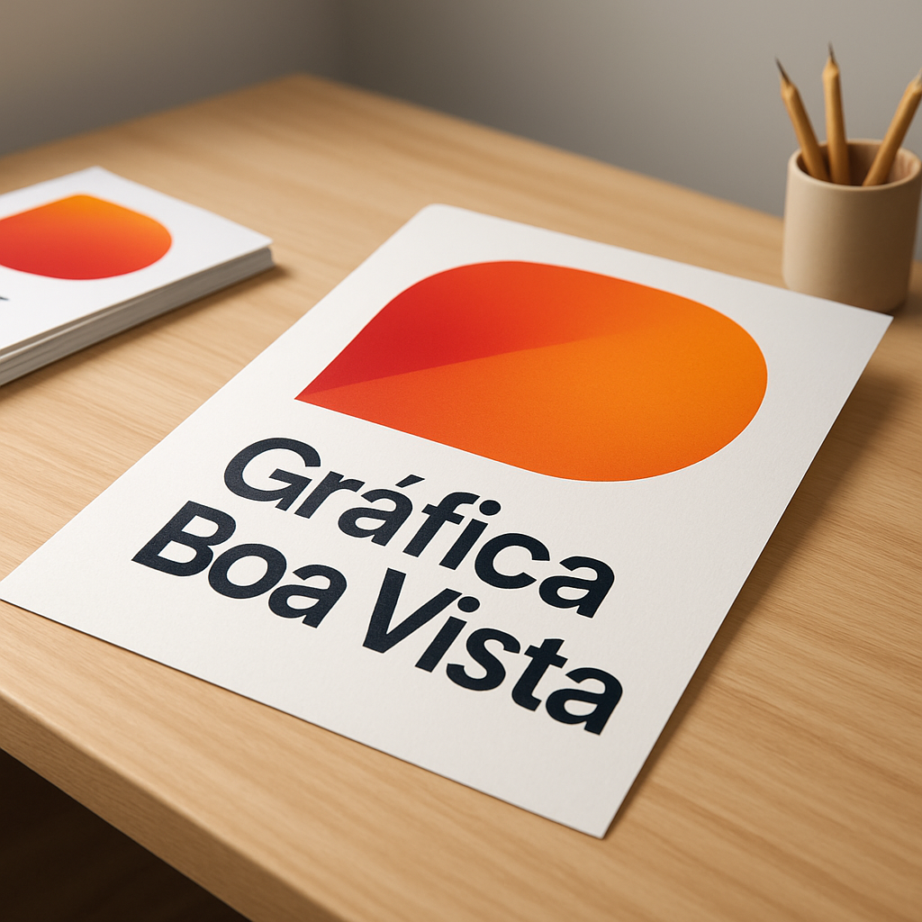 Cartaz promocional em clínica moderna, destacando comunicação visual na recepção