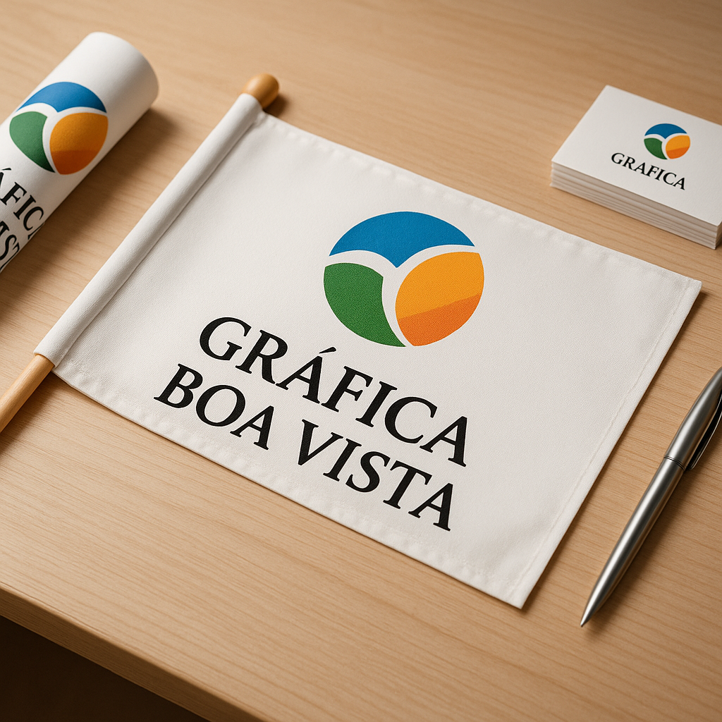 Fachada de clínica com bandeira personalizada destacando a entrada