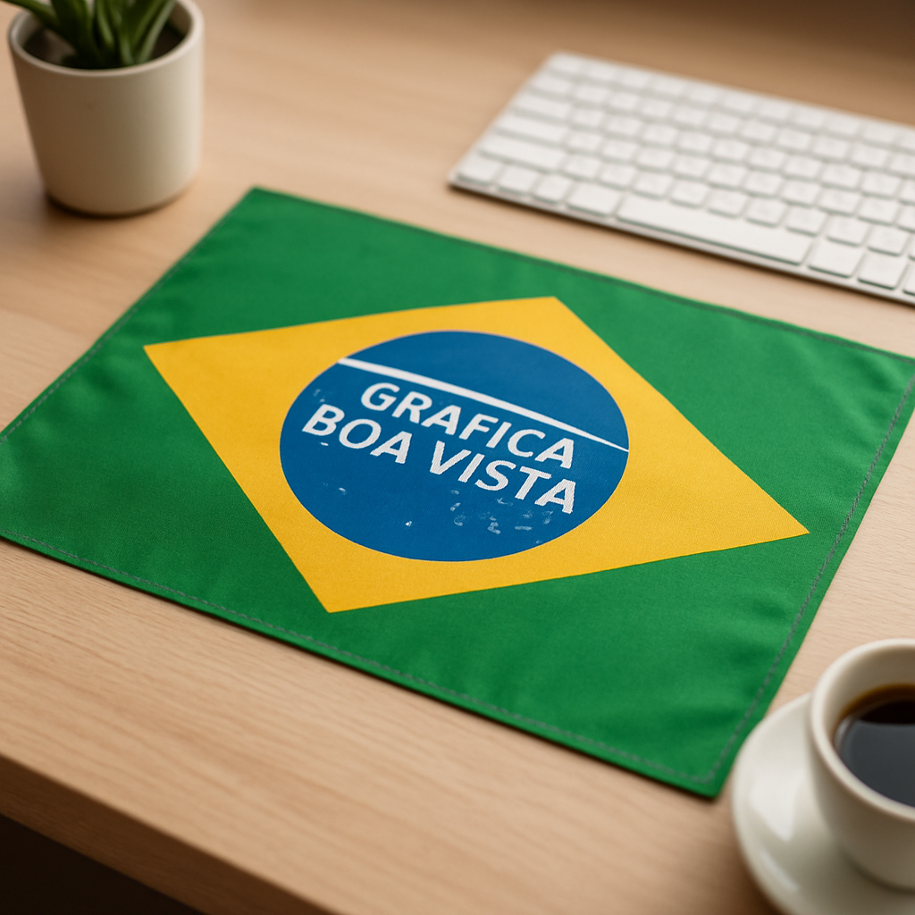 Fachada de clínica com bandeira personalizada destacando a entrada