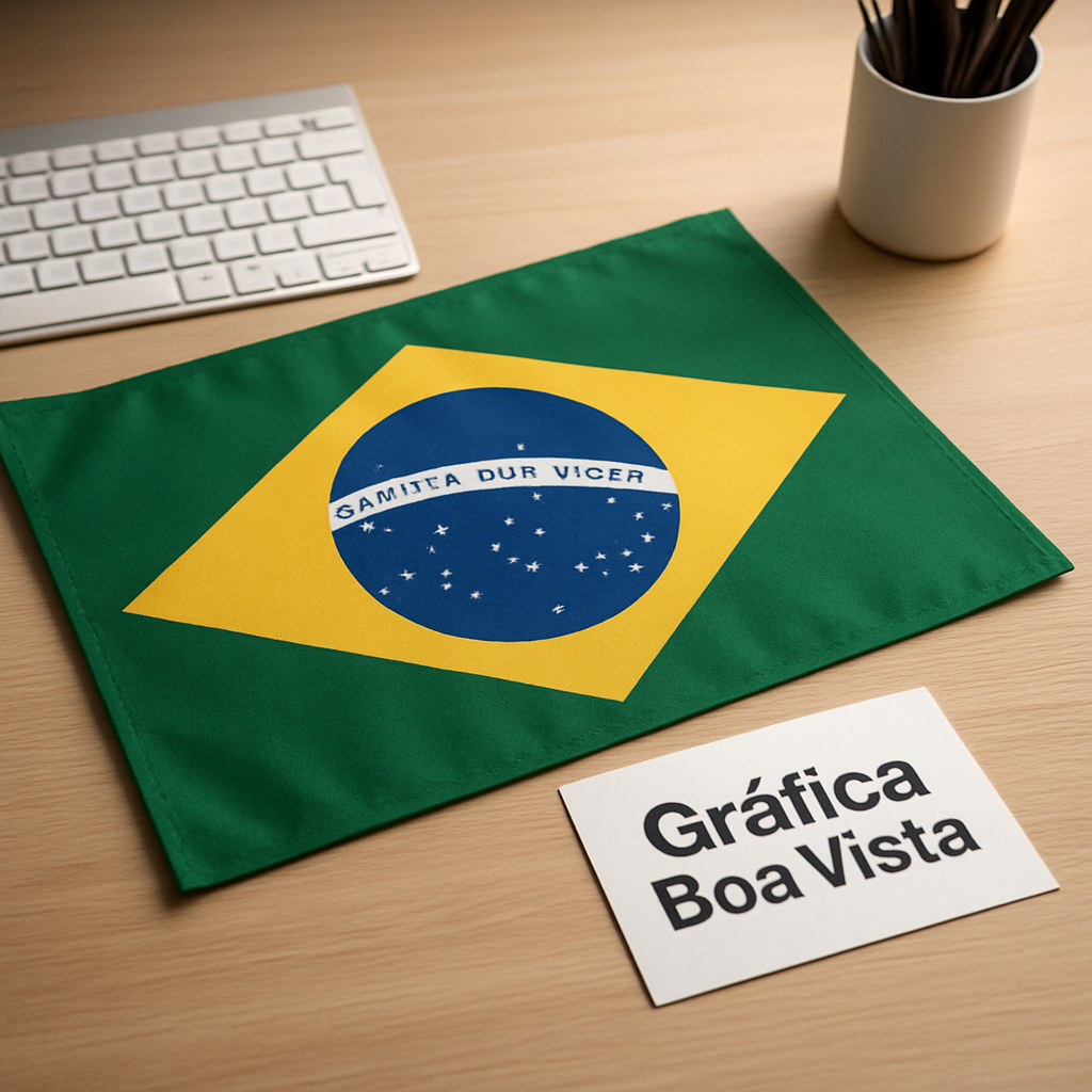 Fachada de clínica com bandeira personalizada destacando a entrada