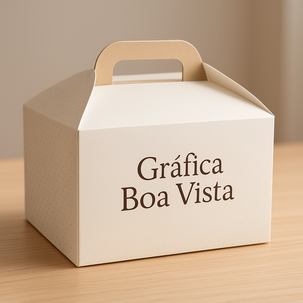 Caixas para bolo personalizadas em uma gráfica em Curitiba, prontas para produção e retirada