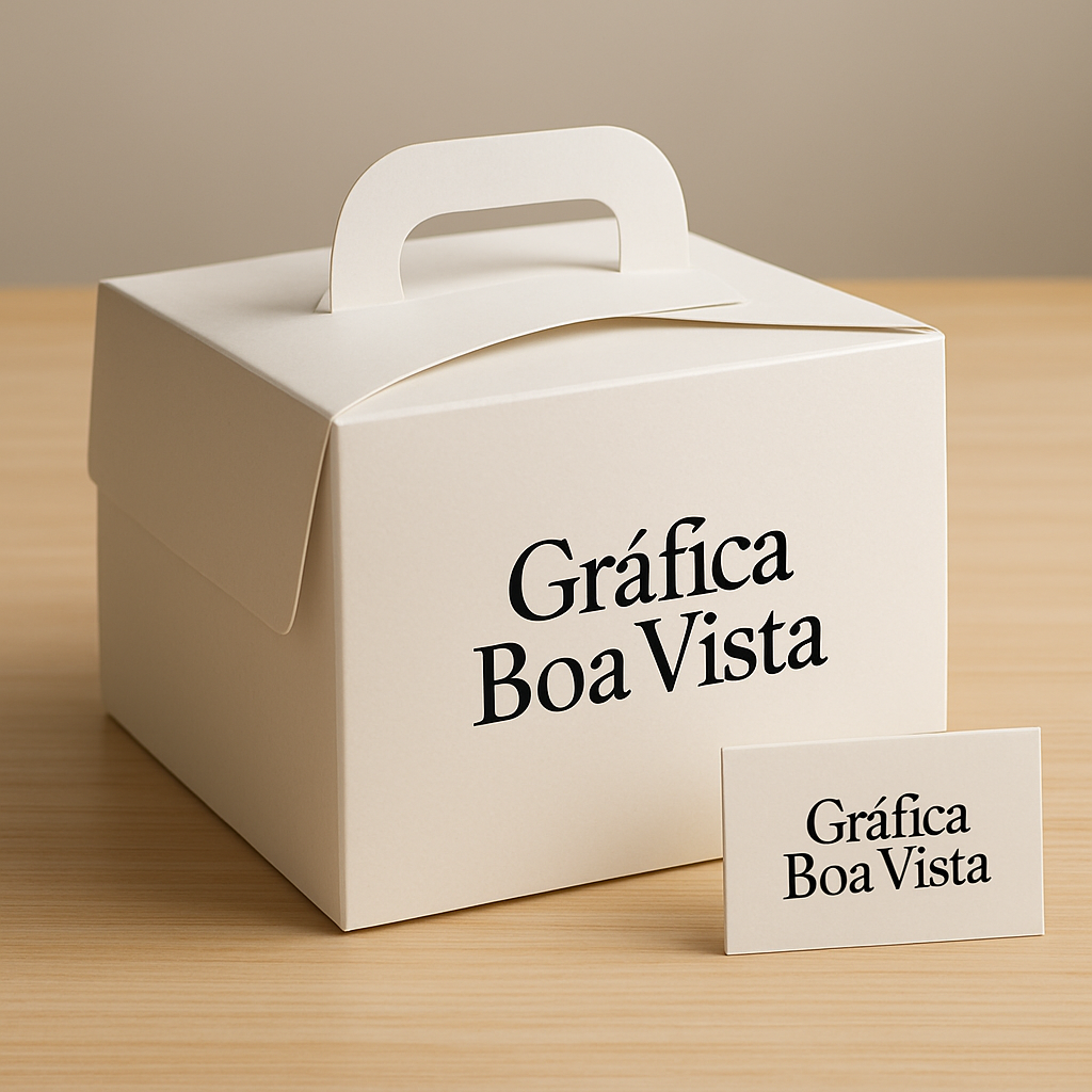 Caixas para bolo personalizadas em uma gráfica em Curitiba, prontas para produção e retirada
