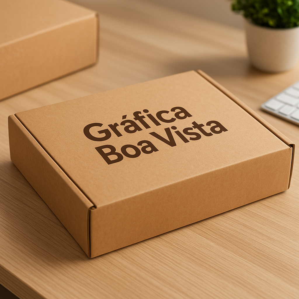 Caixas para delivery personalizadas em ambiente de gráfica, prontas para impressão e envio