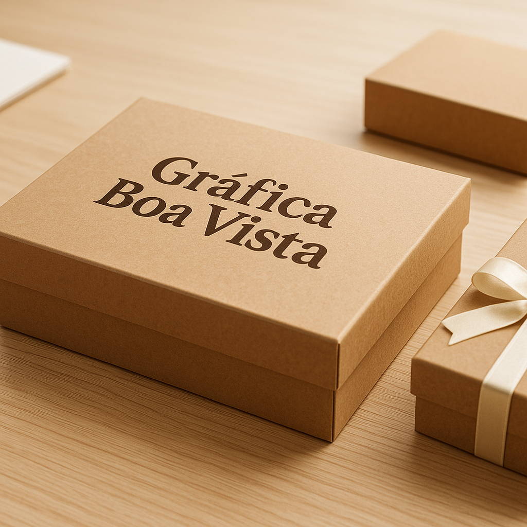 Caixas para presente elegantes em fundo limpo, mostrando embalagem premium e acabamento refinado