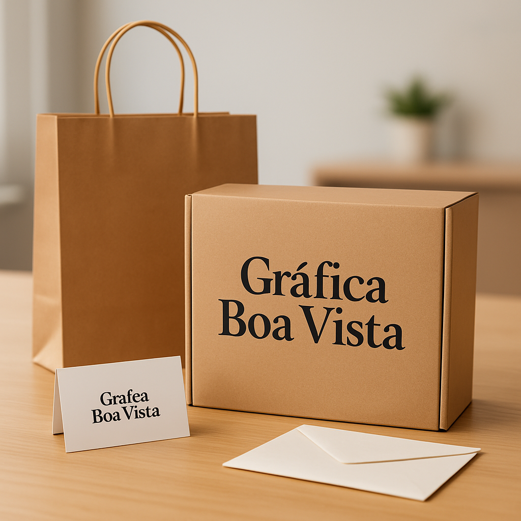 Caixas personalizadas em produção em uma gráfica de Curitiba, com visual profissional e acabamento de qualidade