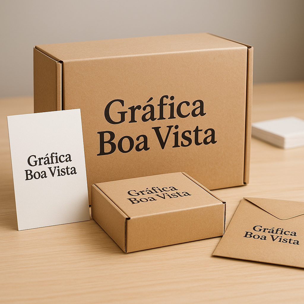 Caixa personalizada em ambiente de estúdio, com visual profissional e foco em embalagem de marca