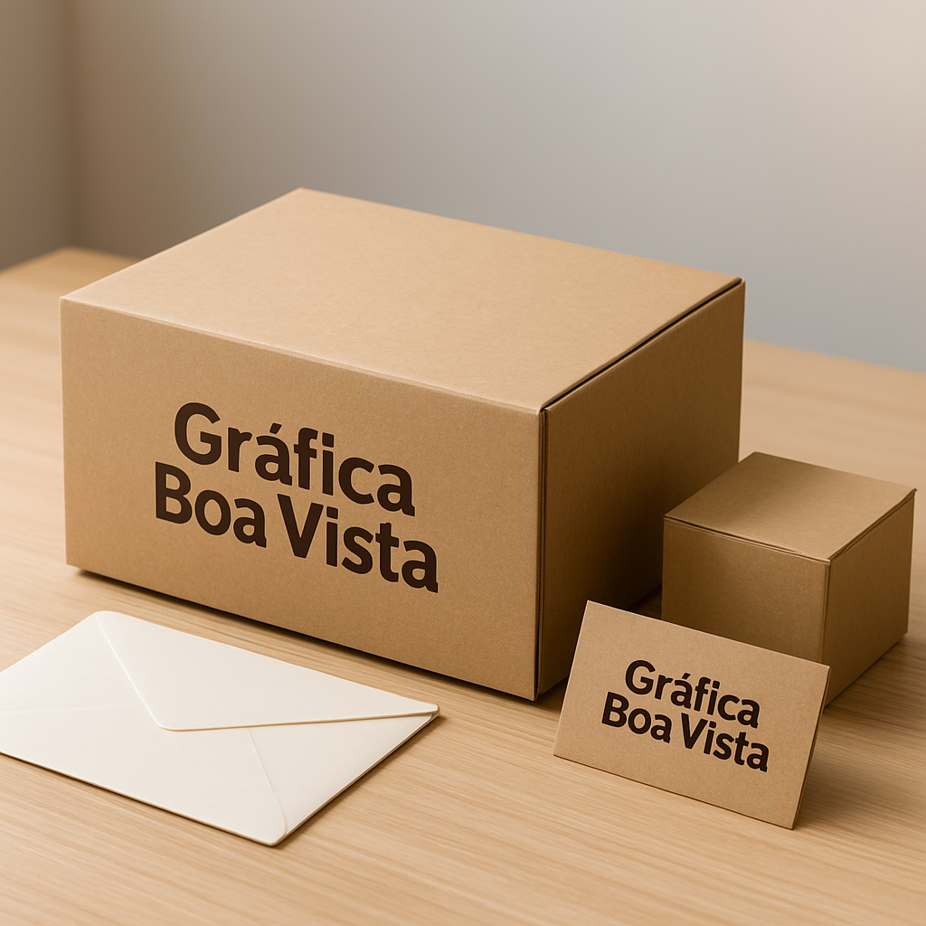 Caixa personalizada em ambiente de estúdio, com visual profissional e foco em embalagem de marca