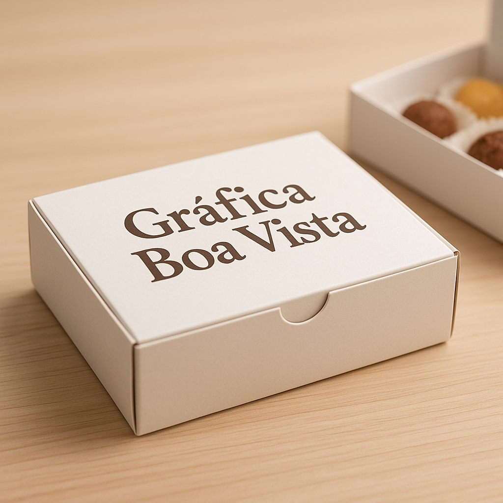 Caixas para doces personalizadas em apresentação premium com doces variados