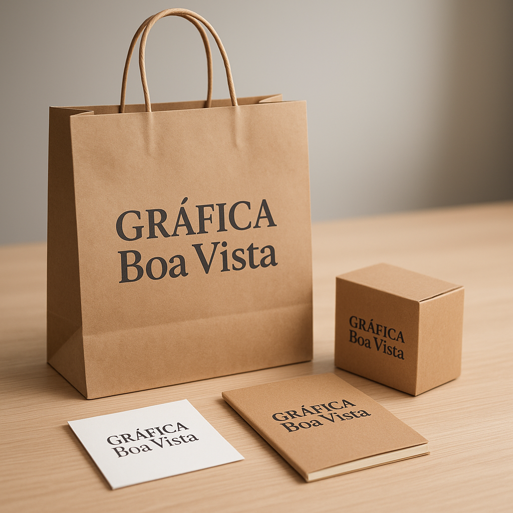 Embalagens personalizadas com acabamento premium em ambiente de estúdio