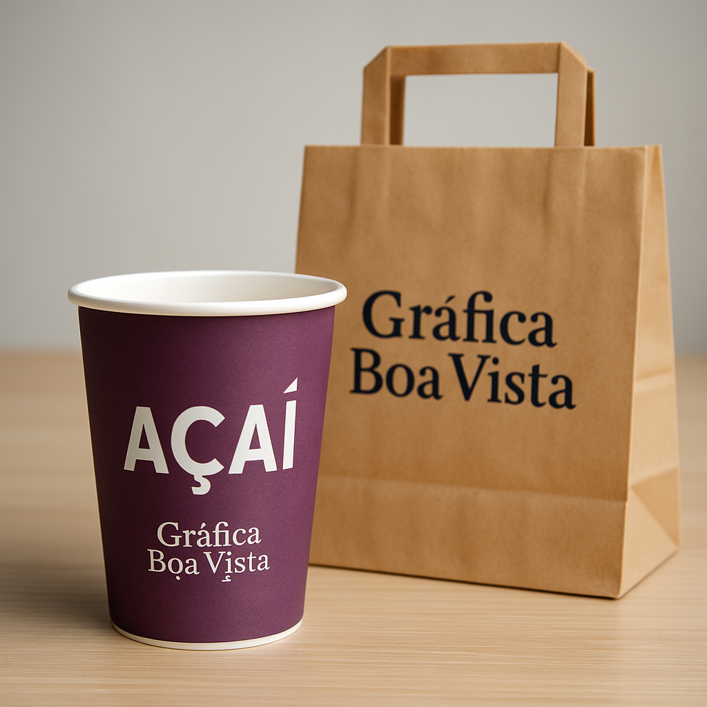 Embalagem personalizada para açaí em destaque, com visual profissional e acabamento comercial
