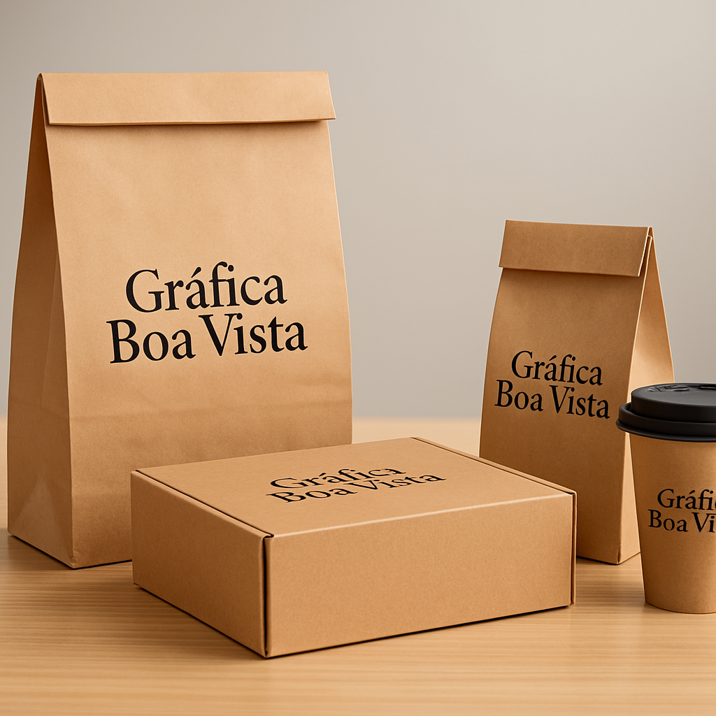 Embalagens personalizadas para delivery de restaurante, com caixas e sacolas com identidade visual da marca