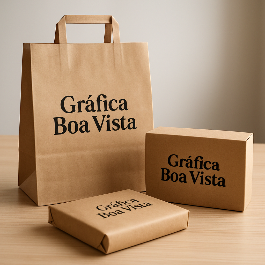 Embalagens para delivery personalizadas em ambiente de gráfica em Curitiba