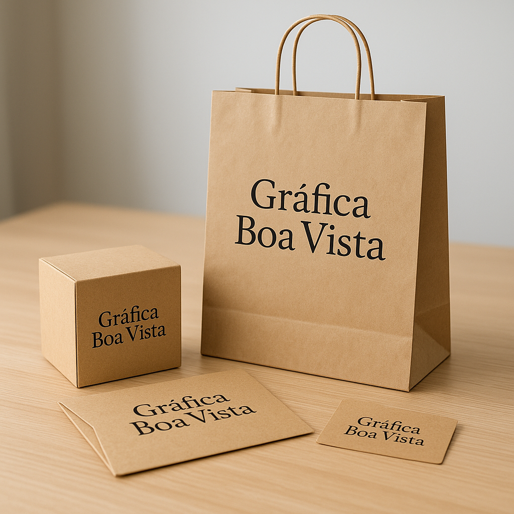 Empresário segurando embalagens personalizadas em uma gráfica em Curitiba