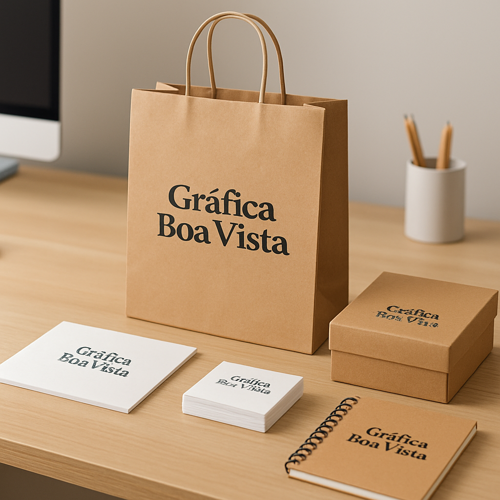 Empresário segurando embalagens personalizadas em uma gráfica em Curitiba