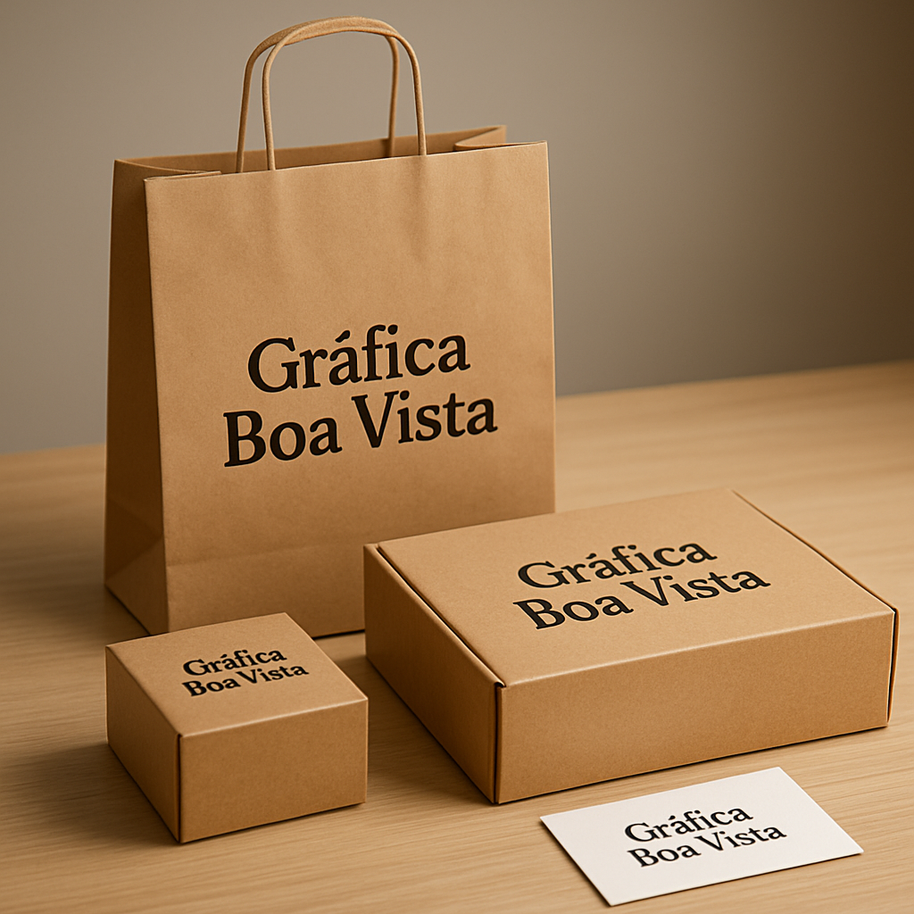 Empresário segurando embalagens personalizadas em uma gráfica em Curitiba