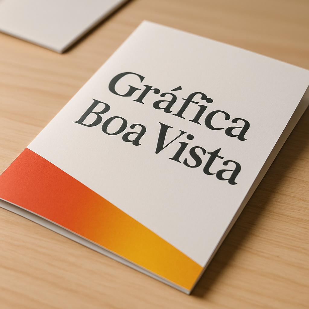 Folheto explicativo personalizado impresso em gráfica, com amostras revisadas em mesa de produção em Curitiba