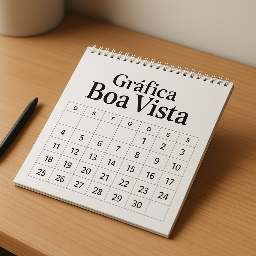Folhinha de Parede em uma clínica, com visual limpo e uso promocional para consultórios
